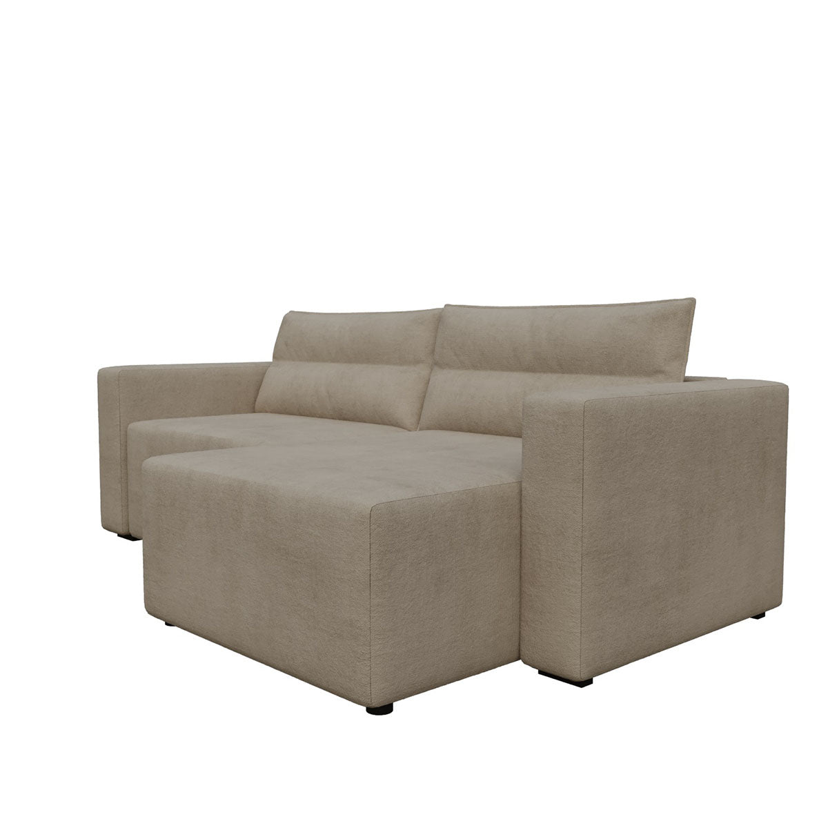 Γωνιακός Καναπές Κρεβάτι Silver με Αναστρέψιμη Γωνία Μπεζ 245x148x94