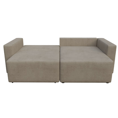 Γωνιακός Καναπές Κρεβάτι Silver με Αναστρέψιμη Γωνία Μπεζ 245x148x94