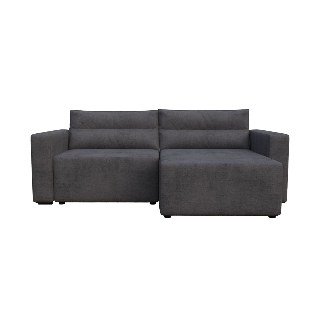 Γωνιακός Καναπές Κρεβάτι Silver με Αναστρέψιμη Γωνία Σκούρο Μπλε 245x148x94