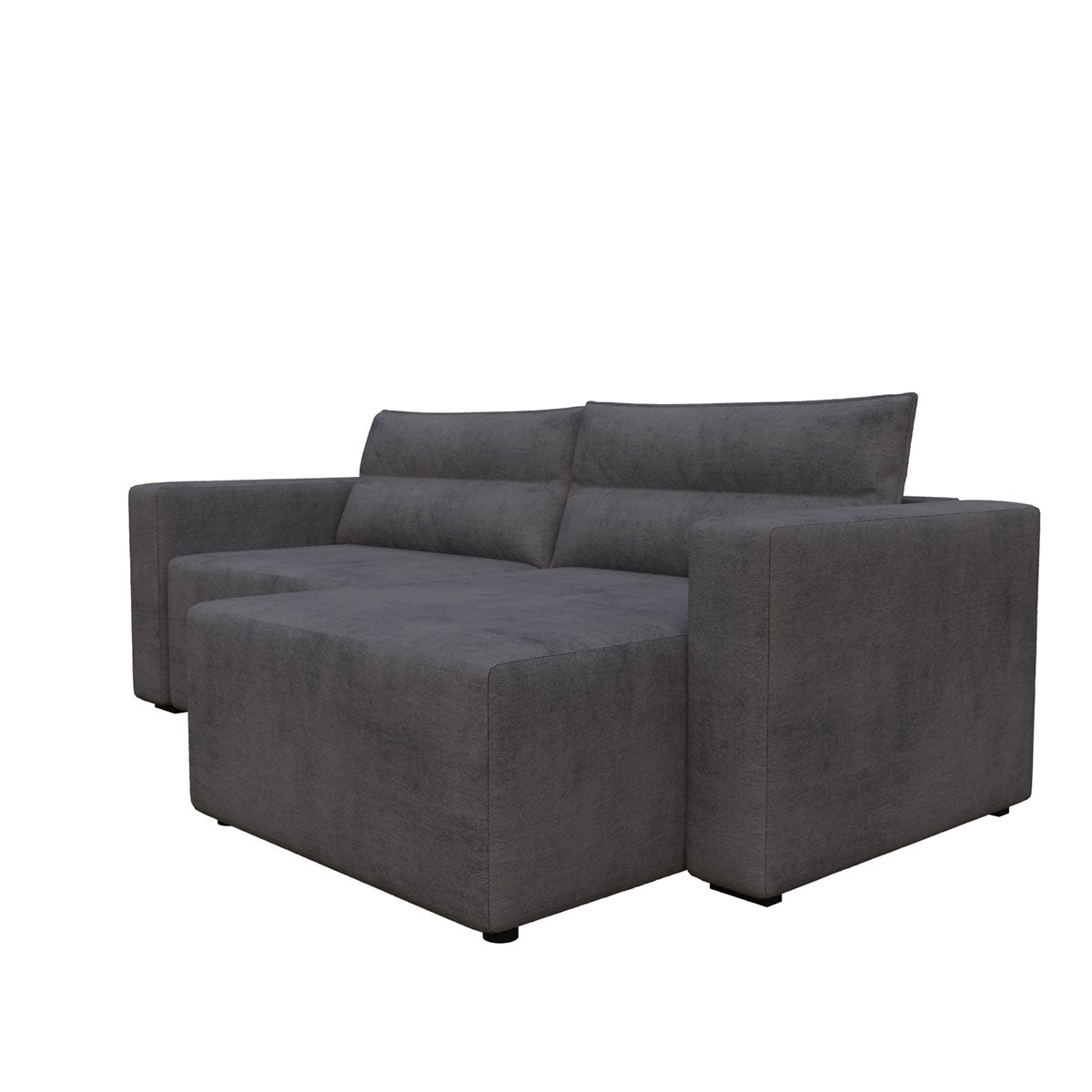 Γωνιακός Καναπές Κρεβάτι Silver με Αναστρέψιμη Γωνία Σκούρο Μπλε 245x148x94