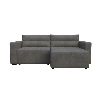 Γωνιακός Καναπές Κρεβάτι Silver με Αναστρέψιμη Γωνία Γκρι 245x148x94