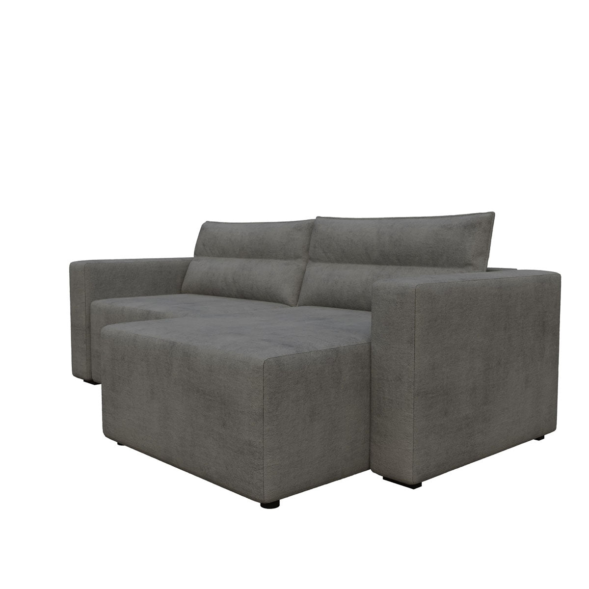 Γωνιακός Καναπές Κρεβάτι Silver με Αναστρέψιμη Γωνία Γκρι 245x148x94