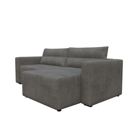 Γωνιακός Καναπές Κρεβάτι Silver με Αναστρέψιμη Γωνία Γκρι 245x148x94