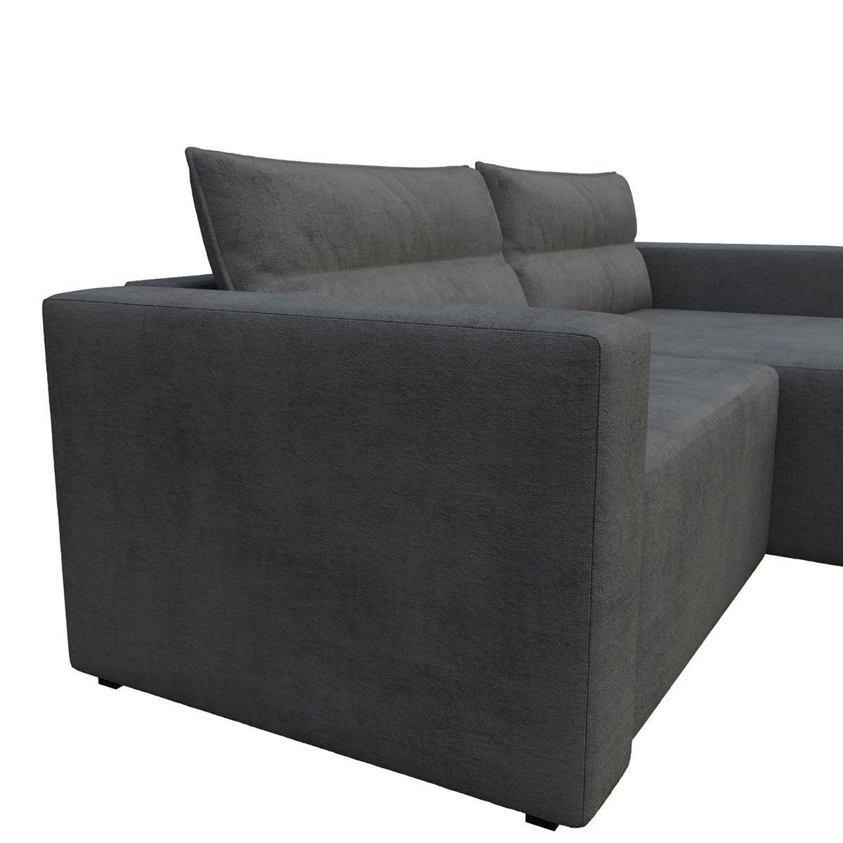Γωνιακός Καναπές Κρεβάτι Silver με Αναστρέψιμη Γωνία Γκρι 245x148x94