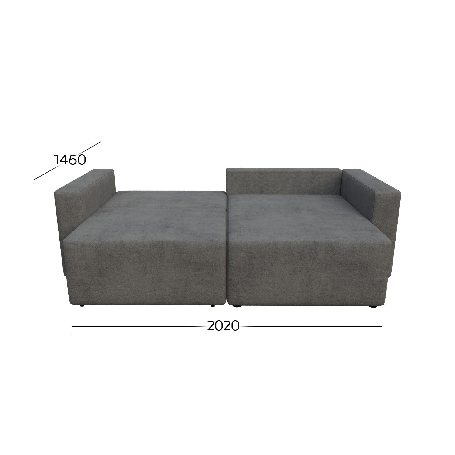 Γωνιακός Καναπές Κρεβάτι Silver με Αναστρέψιμη Γωνία Γκρι 245x148x94