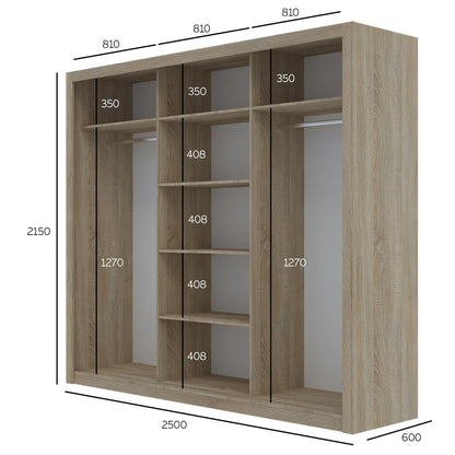 Ντουλάπα Grandio Σονόμα 250x60x215