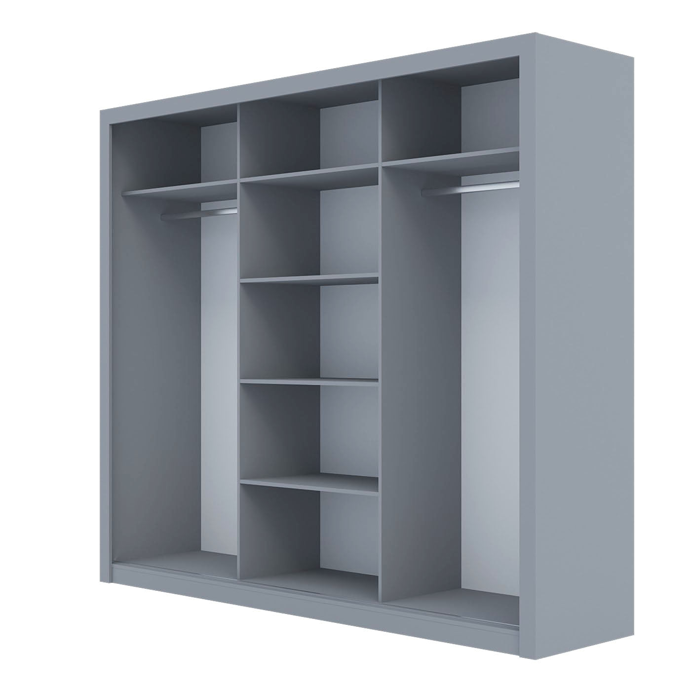 Ντουλάπα Grandio Γκρι 250x60x215