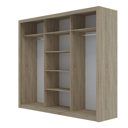 Ντουλάπα Grandio Σονόμα με Καθρέφτη 250x60x215