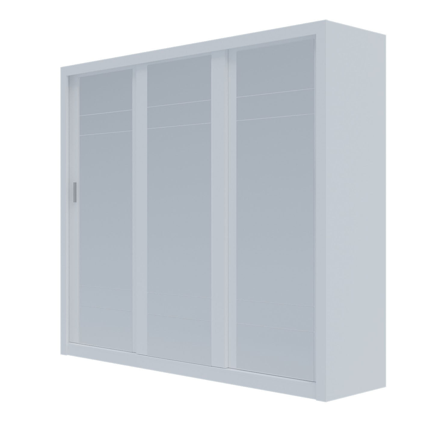 Ντουλάπα Grandio Λευκή με Καθρέφτη 250x60x215