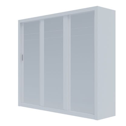 Ντουλάπα Grandio Λευκή με Καθρέφτη 250x60x215