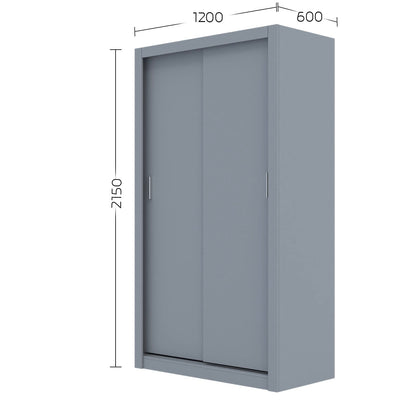 Ντουλάπα Linea Γκρι 120x60x215