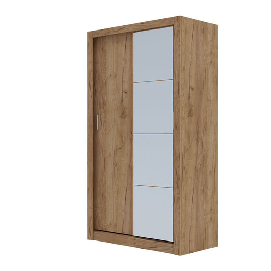 Ντουλάπα Linea Χρυσό Δρυς με Καθρέφτη 120x60x215