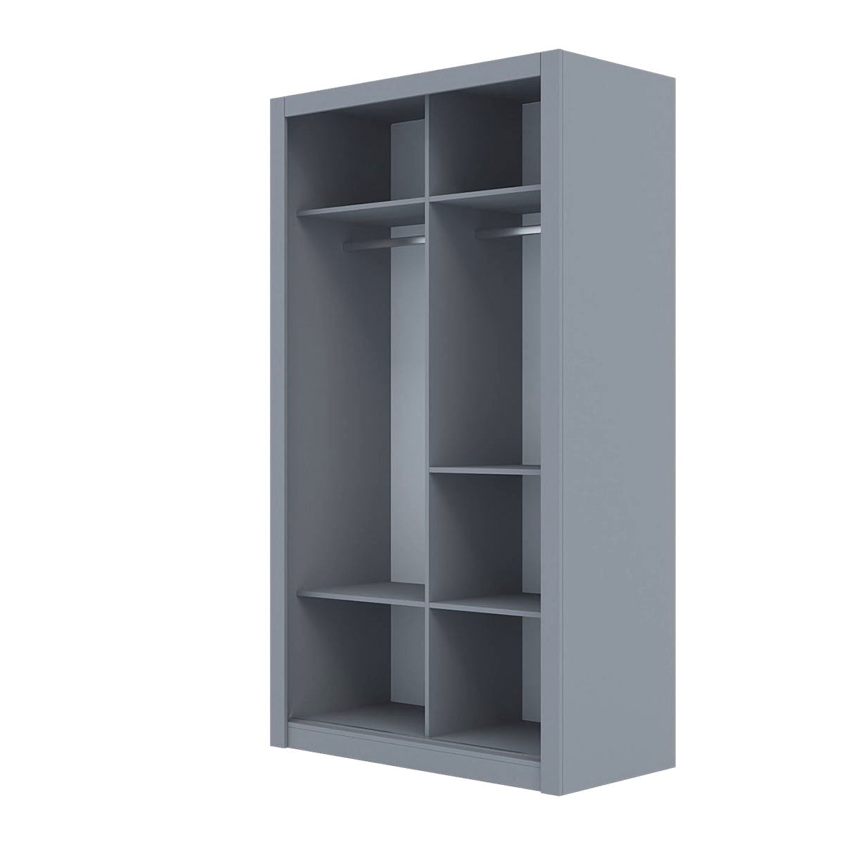 Ντουλάπα Linea Γκρι με Καθρέφτη 120x60x215