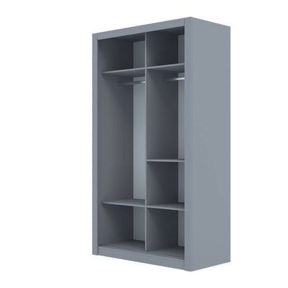 Ντουλάπα Linea Γκρι με Καθρέφτη 120x60x215