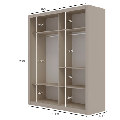 Ντουλάπα Reflex Cashmere 180x60x215