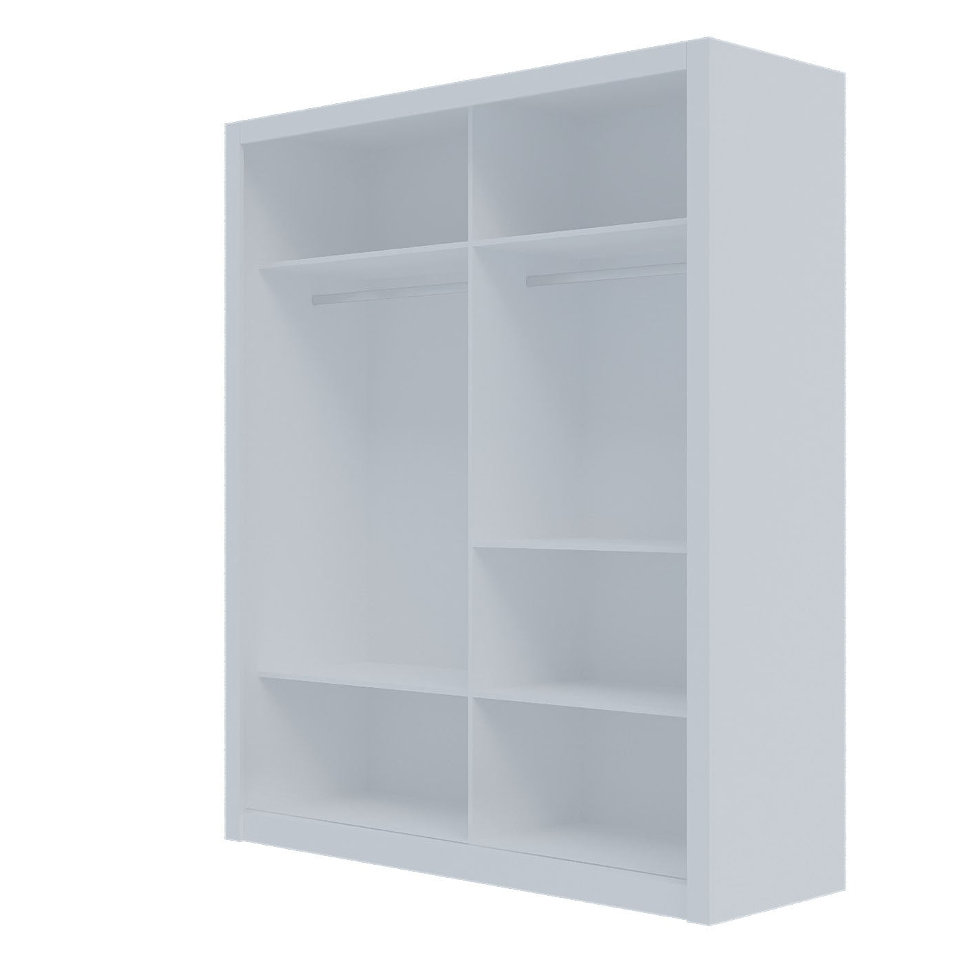 Ντουλάπα Reflex Λευκή με Καθρέφτη 180x60x215