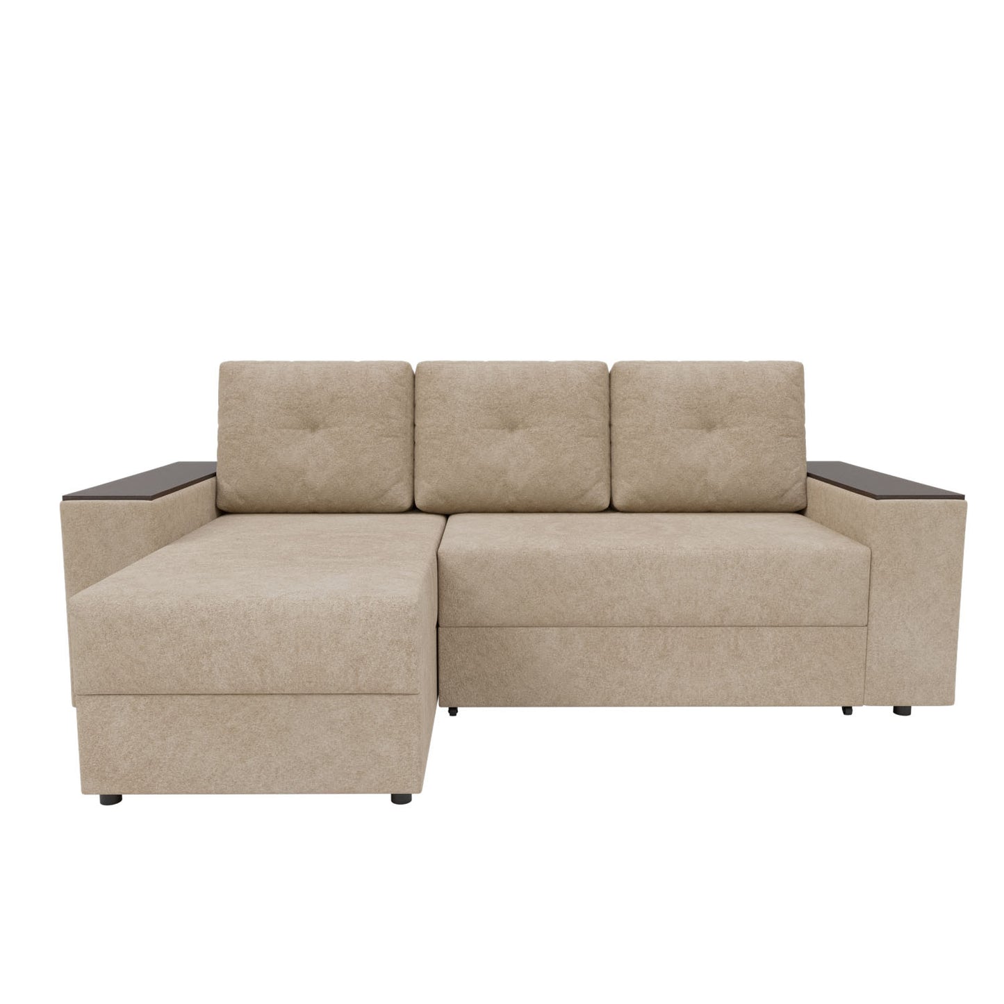 Triumph Γωνιακός Καναπές Κρεβάτι με Αναστρέψιμη Γωνία Μπεζ 241x147x94