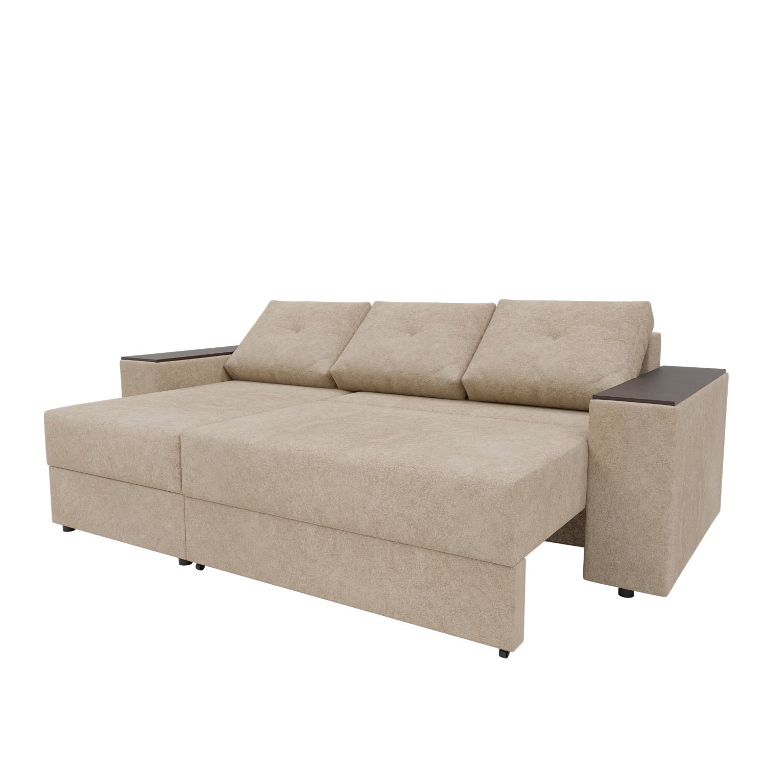 Triumph Γωνιακός Καναπές Κρεβάτι με Αναστρέψιμη Γωνία Μπεζ 241x147x94