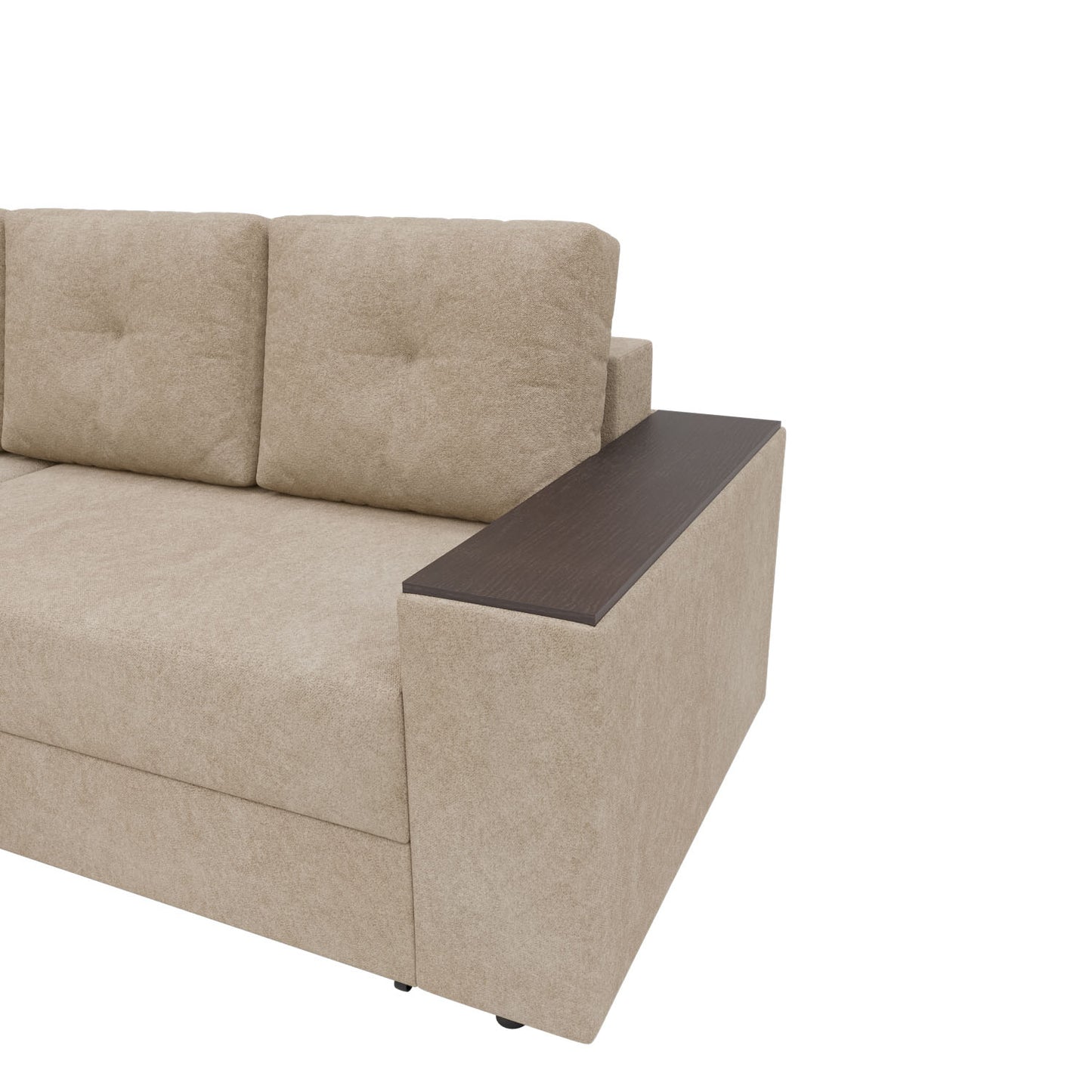 Triumph Γωνιακός Καναπές Κρεβάτι με Αναστρέψιμη Γωνία Μπεζ 241x147x94