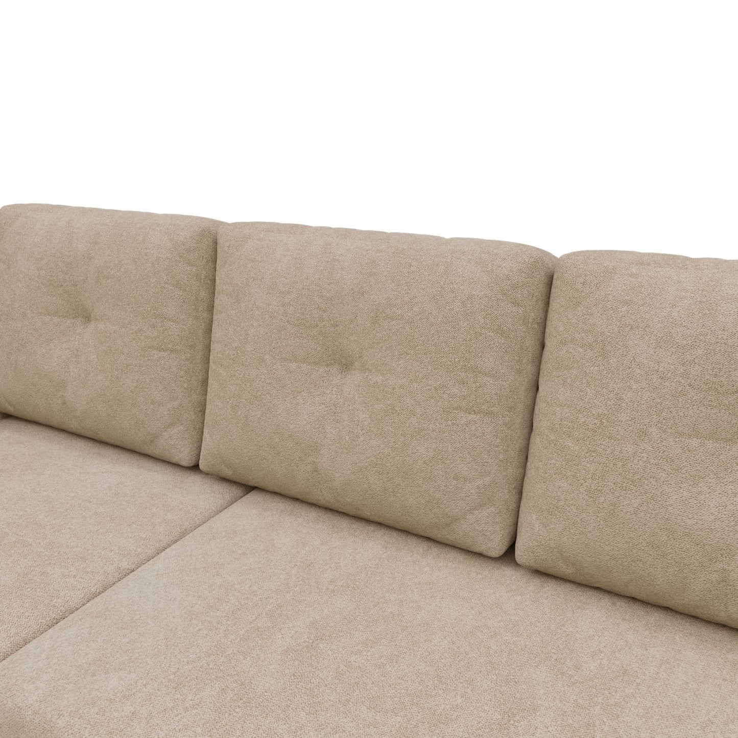 Triumph Γωνιακός Καναπές Κρεβάτι με Αναστρέψιμη Γωνία Μπεζ 241x147x94