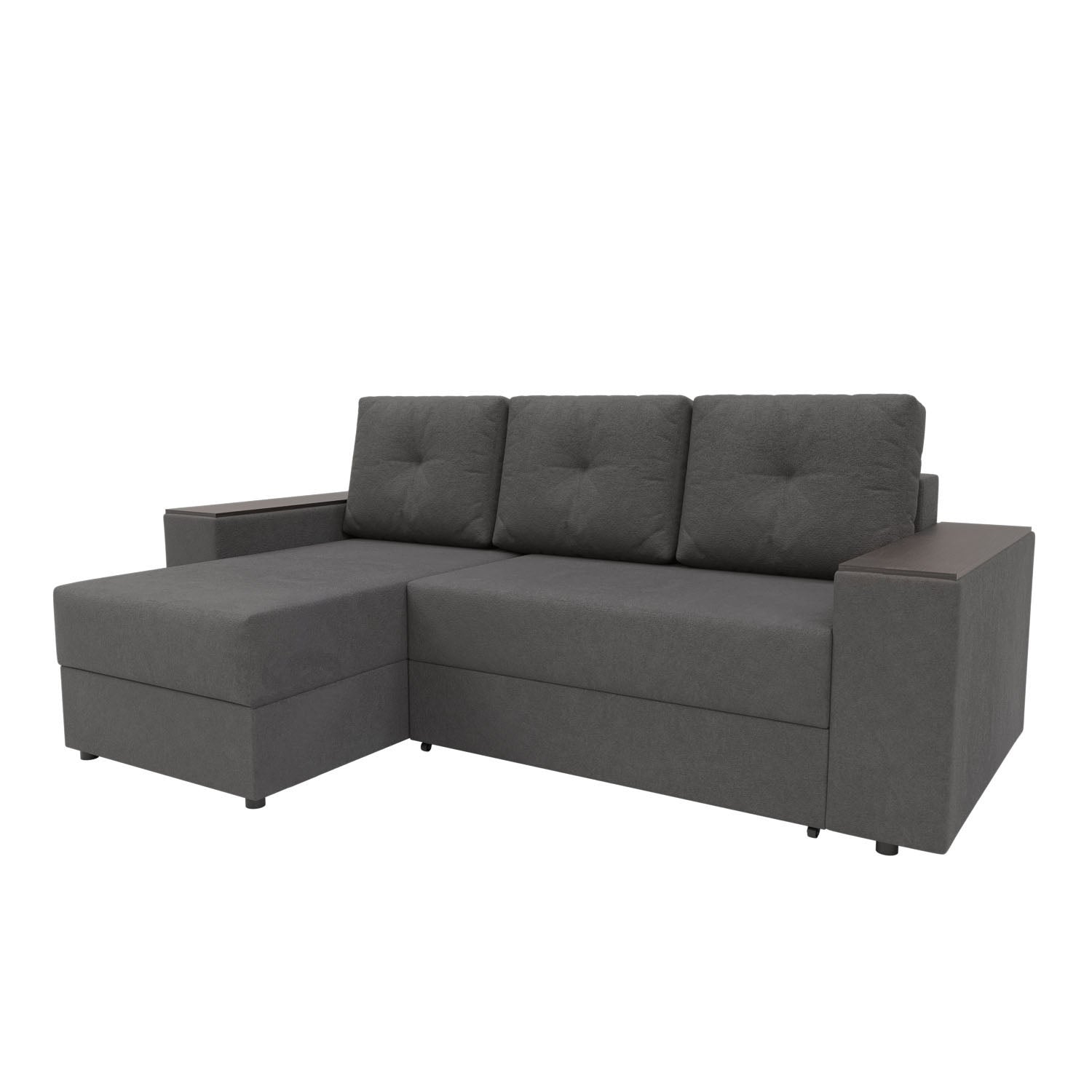 Γωνιακός Καναπές Κρεβάτι Triumph με Αναστρέψιμη Γωνία Γκρι 241x147x94