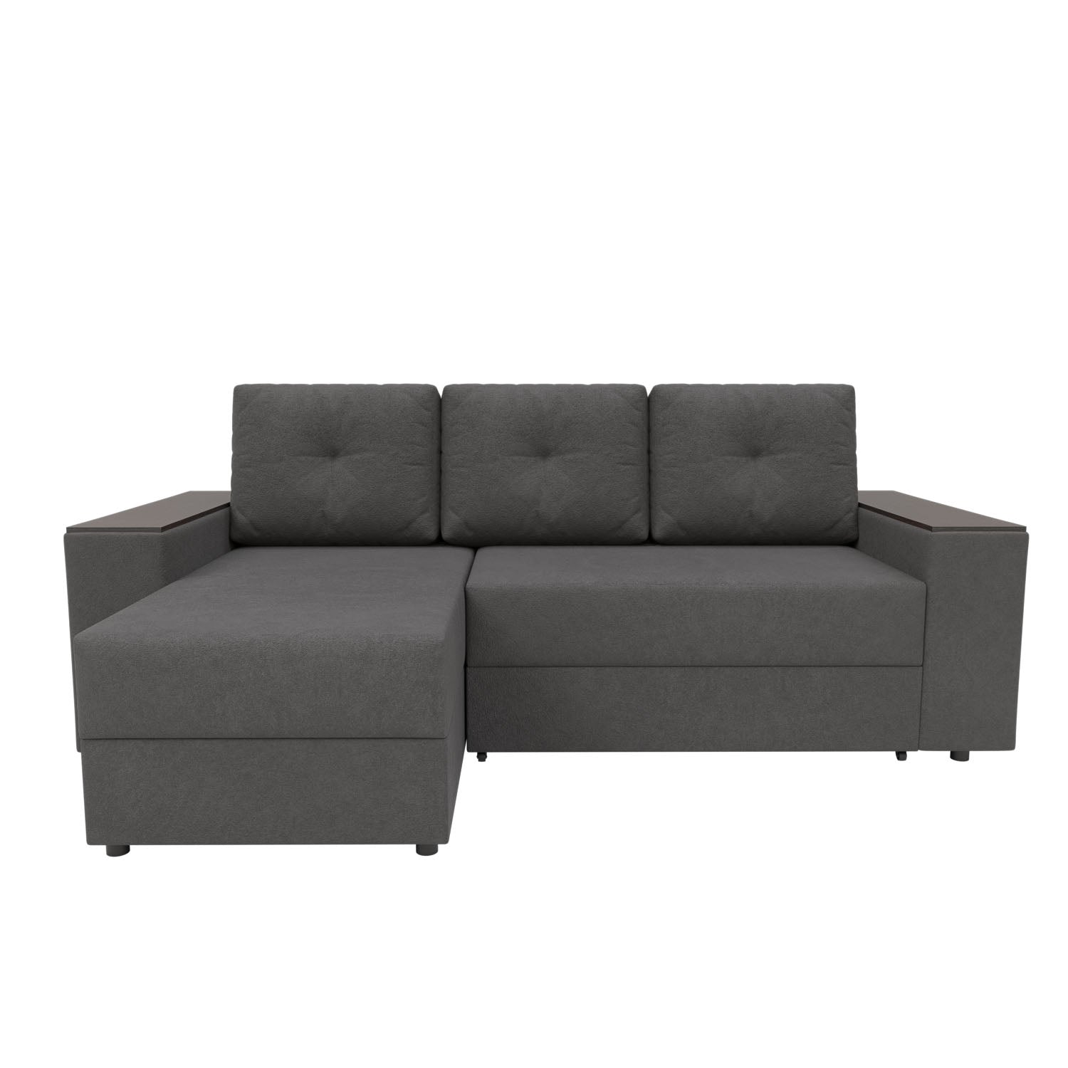 Γωνιακός Καναπές Κρεβάτι Triumph με Αναστρέψιμη Γωνία Γκρι 241x147x94