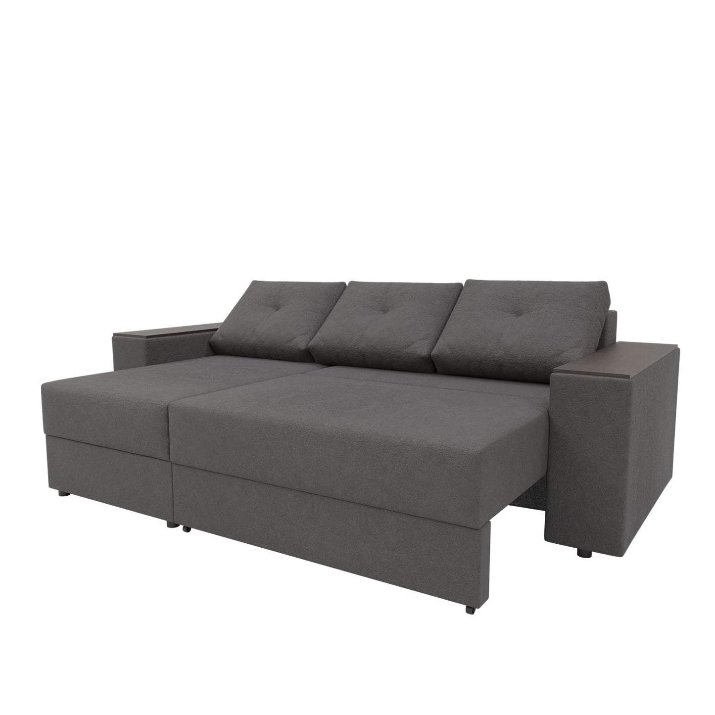 Γωνιακός Καναπές Κρεβάτι Triumph με Αναστρέψιμη Γωνία Γκρι 241x147x94
