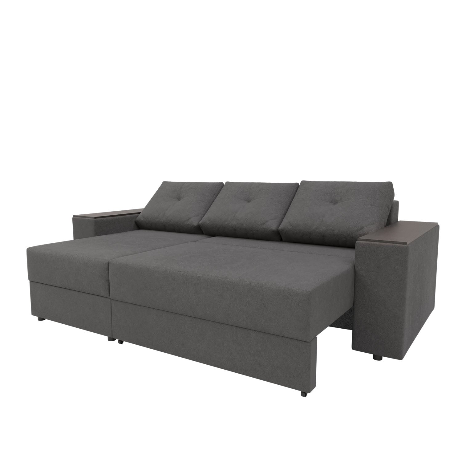 Γωνιακός Καναπές Κρεβάτι Triumph με Αναστρέψιμη Γωνία Γκρι 241x147x94