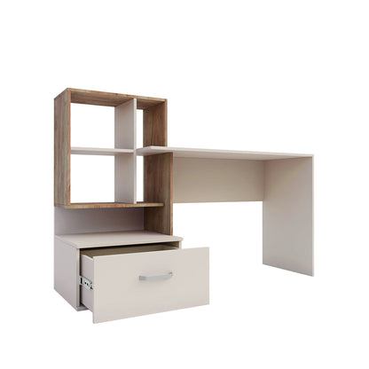 Γραφείο Viola Μπεζ-Σκούρο Δρυς 149x48x105