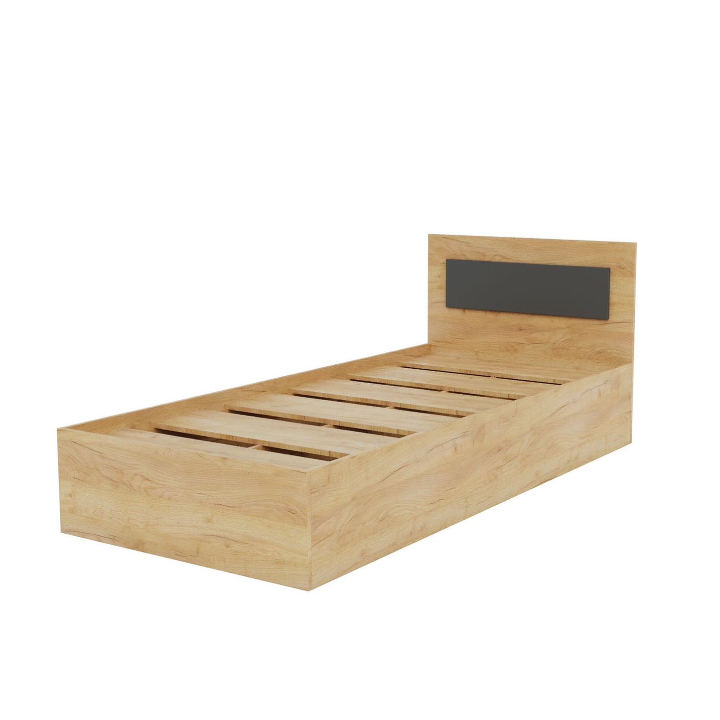 Κρεβάτι Viva Χρυσό Δρυς-Γραφίτης 90x200εκ