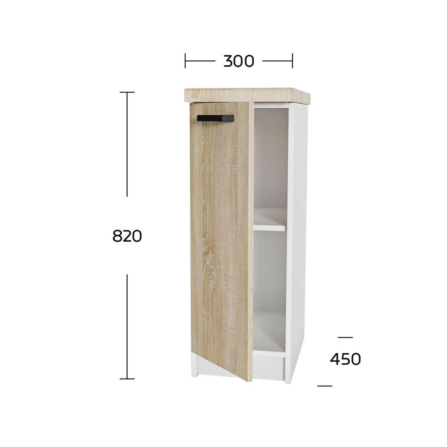 Κάτω Ντουλάπι Anita Σονόμα 30x60x82