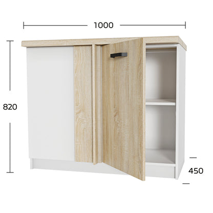 Κάτω Γωνιακό Ντουλάπι Anita Σονόμα 100x60x82