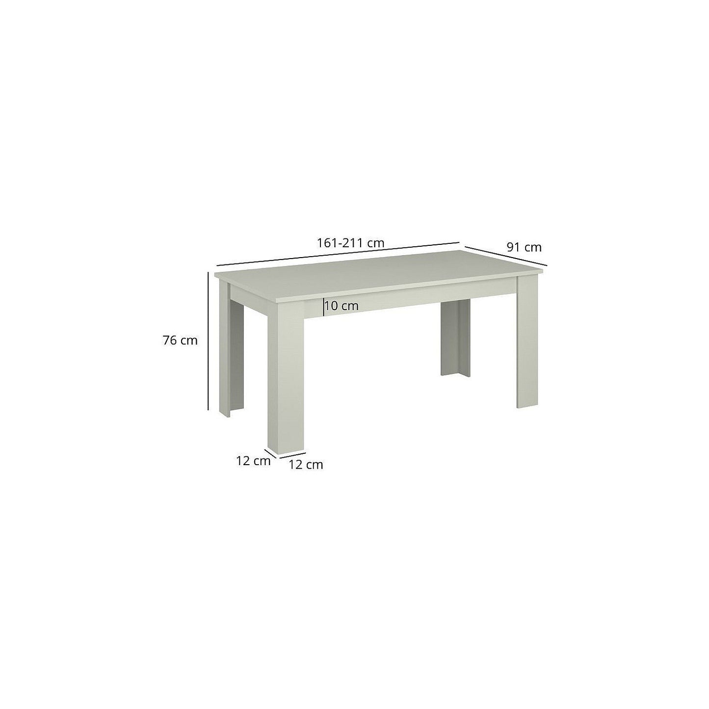 Τραπέζι Επεκτεινόμενο Karin Cashmere 160-211x91x76