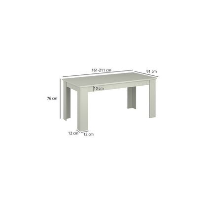 Τραπέζι Επεκτεινόμενο Karin Cashmere 160-211x91x76