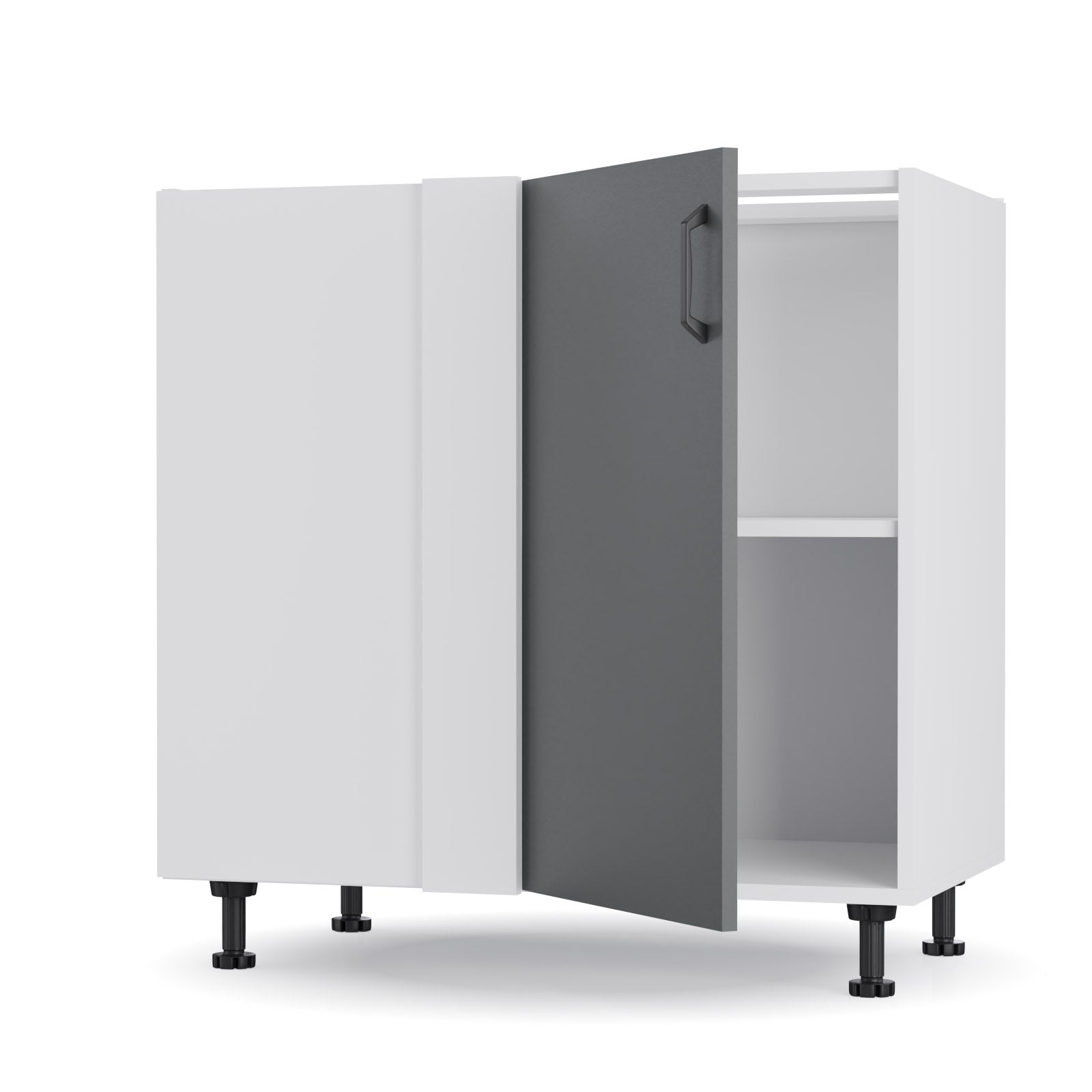Modest Κάτω Γωνιακό Ντουλάπι Ανθρακί 100x48x82