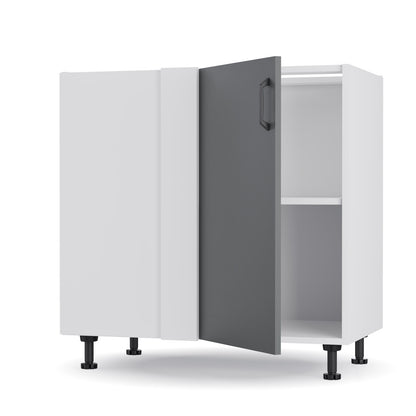 Modest Κάτω Γωνιακό Ντουλάπι Ανθρακί 100x48x82