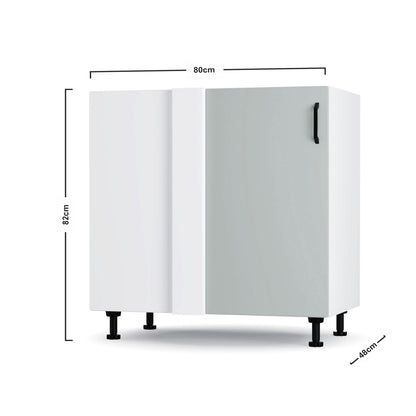 Modest Κάτω Γωνιακό Ντουλάπι Γκρι 100x48x82