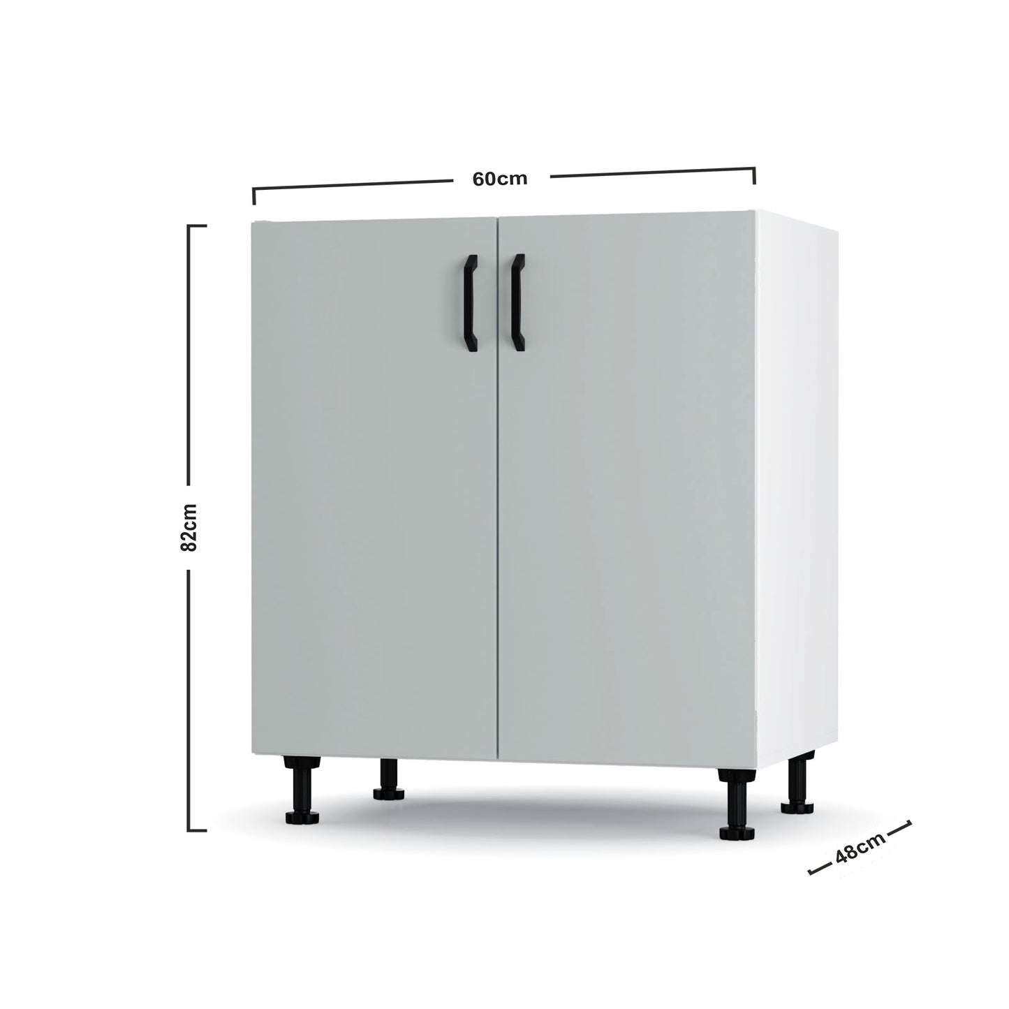 Modest Κάτω Ντουλάπι Γκρι 60x48x82