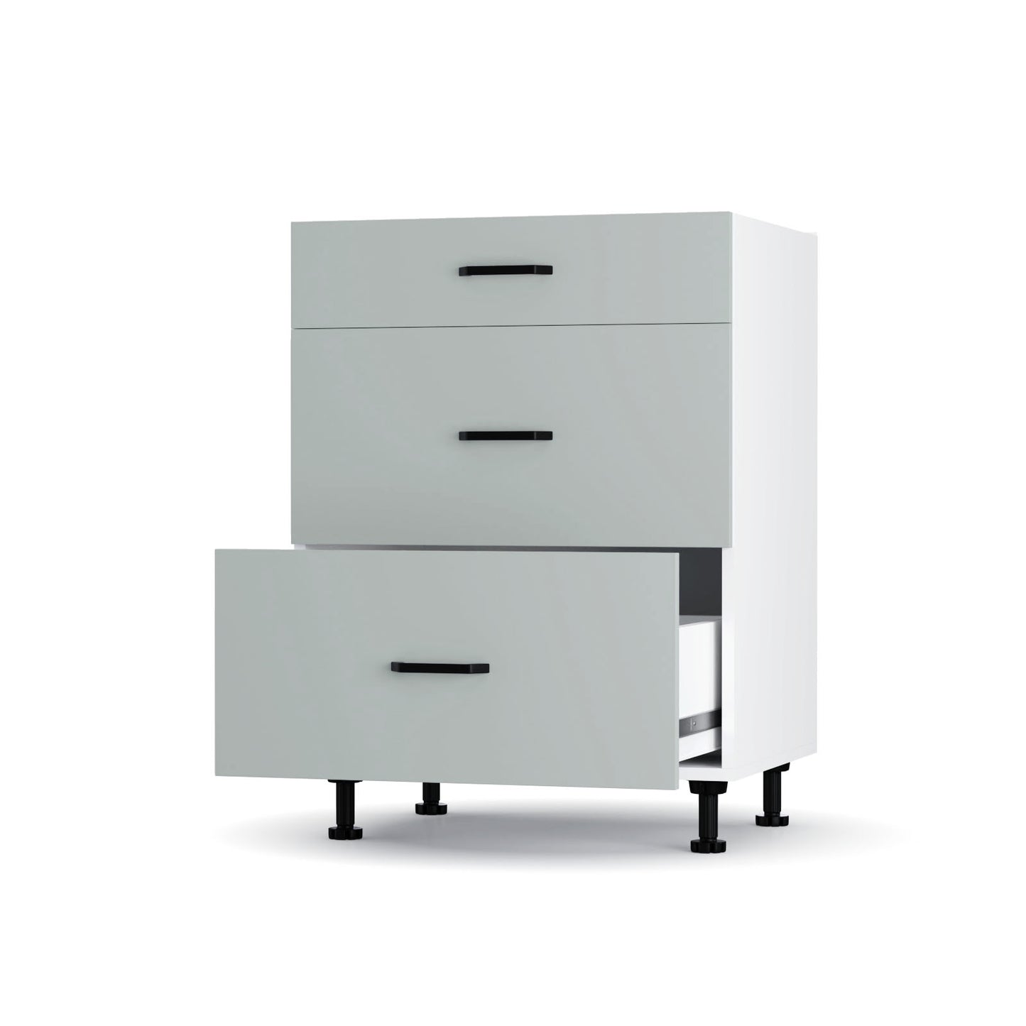 Modest Κάτω Ντουλάπι Συρταριέρα Γκρι 60x48x82