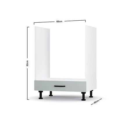 Modest Κάτω Ντουλάπι Φούρνου Γκρι 60x48x82