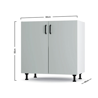 Modest Κάτω Ντουλάπι Νεροχύτη Γκρι 80x48x82