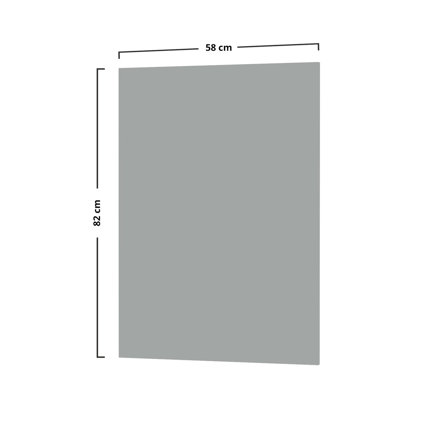 Modest Κάτω Πλαϊνό Κουζίνας Γκρι 58x1.6x82