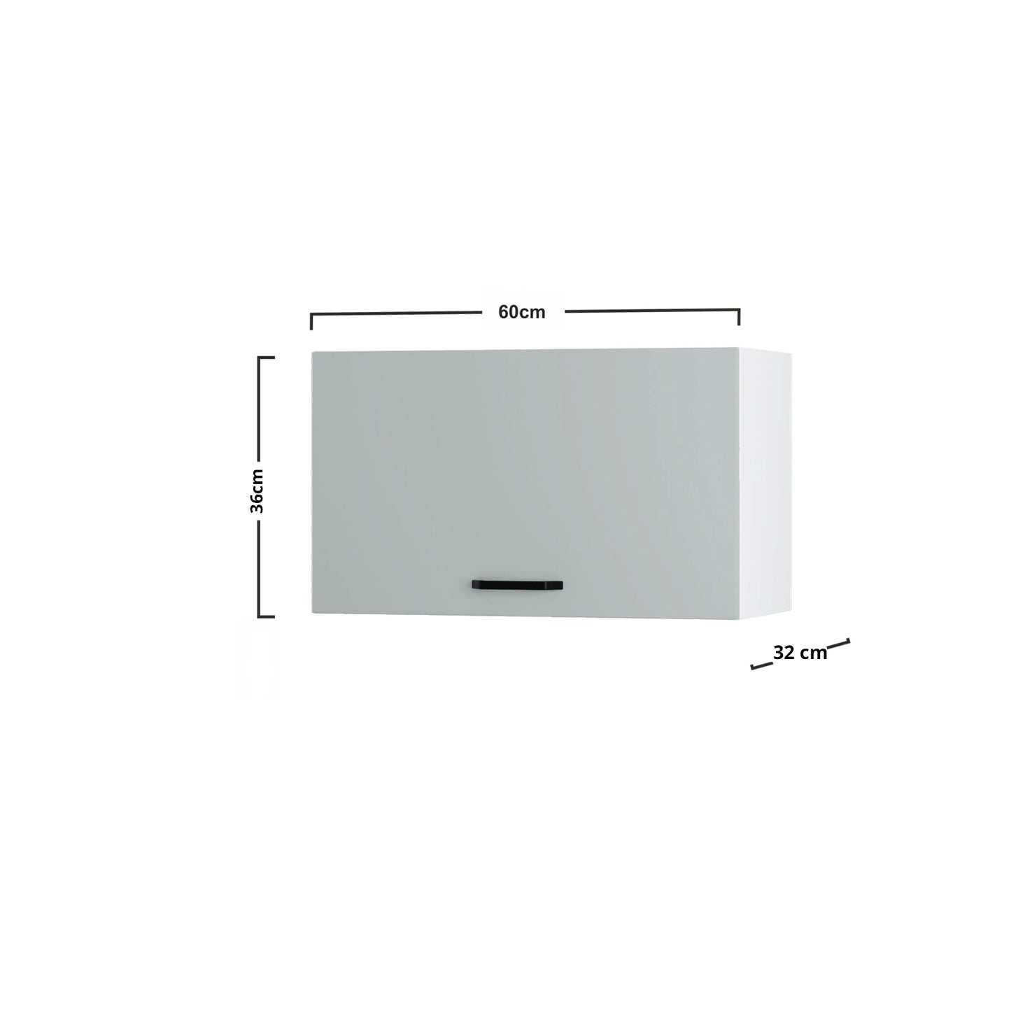 Modest Πάνω Ντουλάπι Απορροφητήρα Γκρι 60x32x36