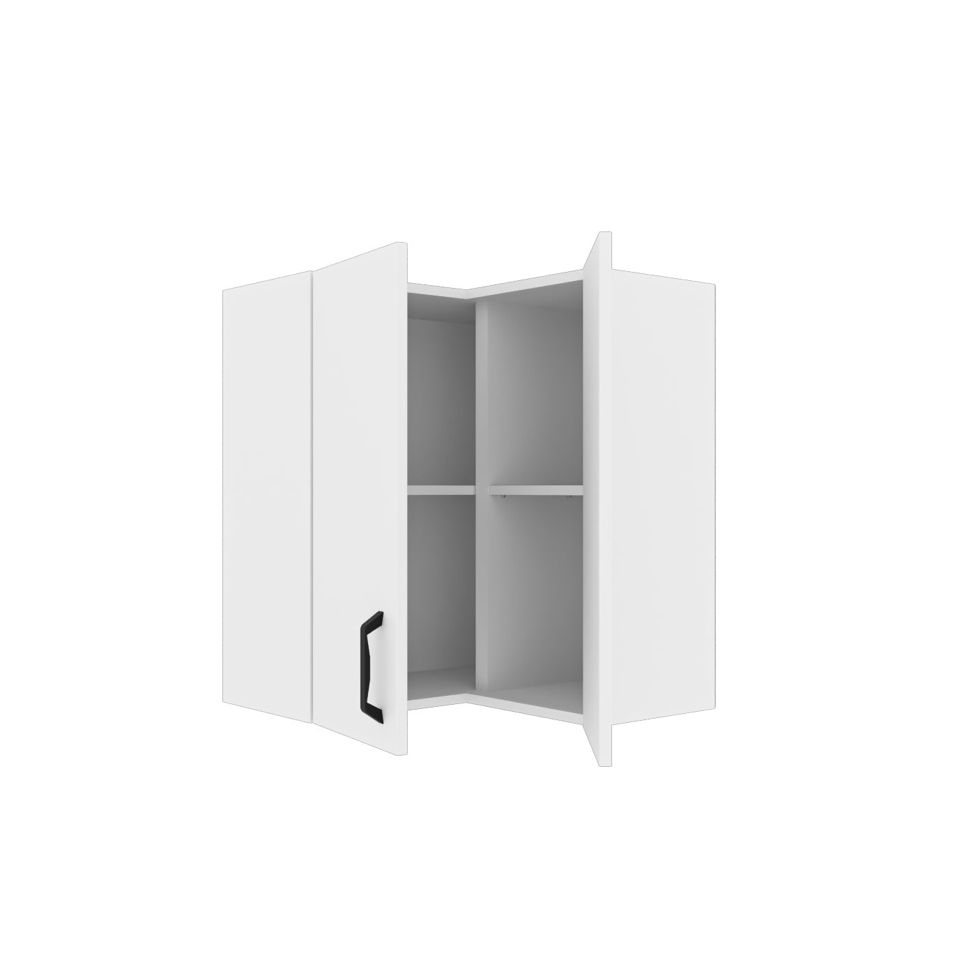 Modest Πάνω Ντουλάπι Γωνιακό Λευκό 60x32x72
