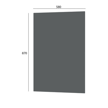 Modest Κάτω Πλαϊνό Κουζίνας Ανθρακί 58x1.6x87