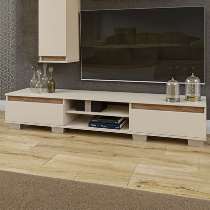 Έπιπλο TV Lilu Μπεζ-Σκούρο Δρυς 175x37x31