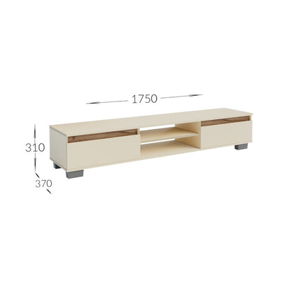 Έπιπλο TV Lilu Μπεζ-Σκούρο Δρυς 175x37x31