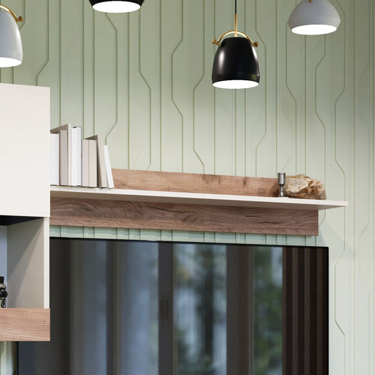 Κρεμαστό Ράφι Morocco Μπεζ-Σκούρο Δρυς 120x20x20