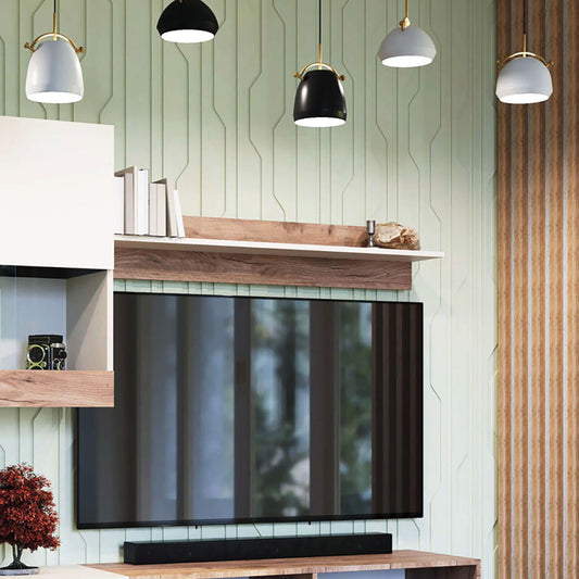 Κρεμαστό Ράφι Morocco Λευκό-Χρυσό Δρυς 120x20x20