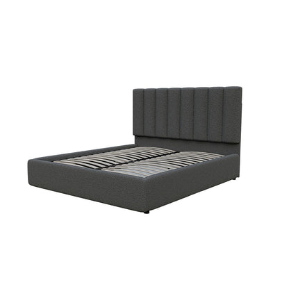 Κρεβάτι Unona Γκρι Μπουκλέ 160x200εκ